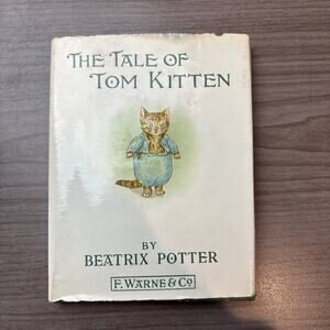 The Tale of Tom Kitten by Beatrix Potter 1935 HC/DJ F. Warne & Co. Vintage Book